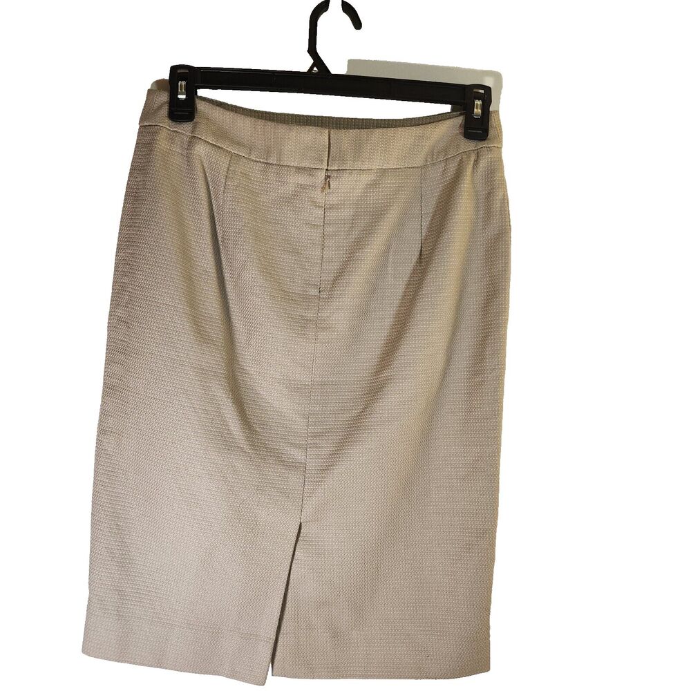 Pendleton Cotton Pique Skirt Size 8 Beige Career 100% Cotton - Picture 4 of 9